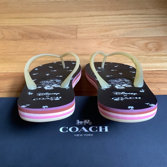 Coach X Disney Tay Flip Flop With Minnie Mouse SZ 9/10 NWOT - Picture 6 of 11